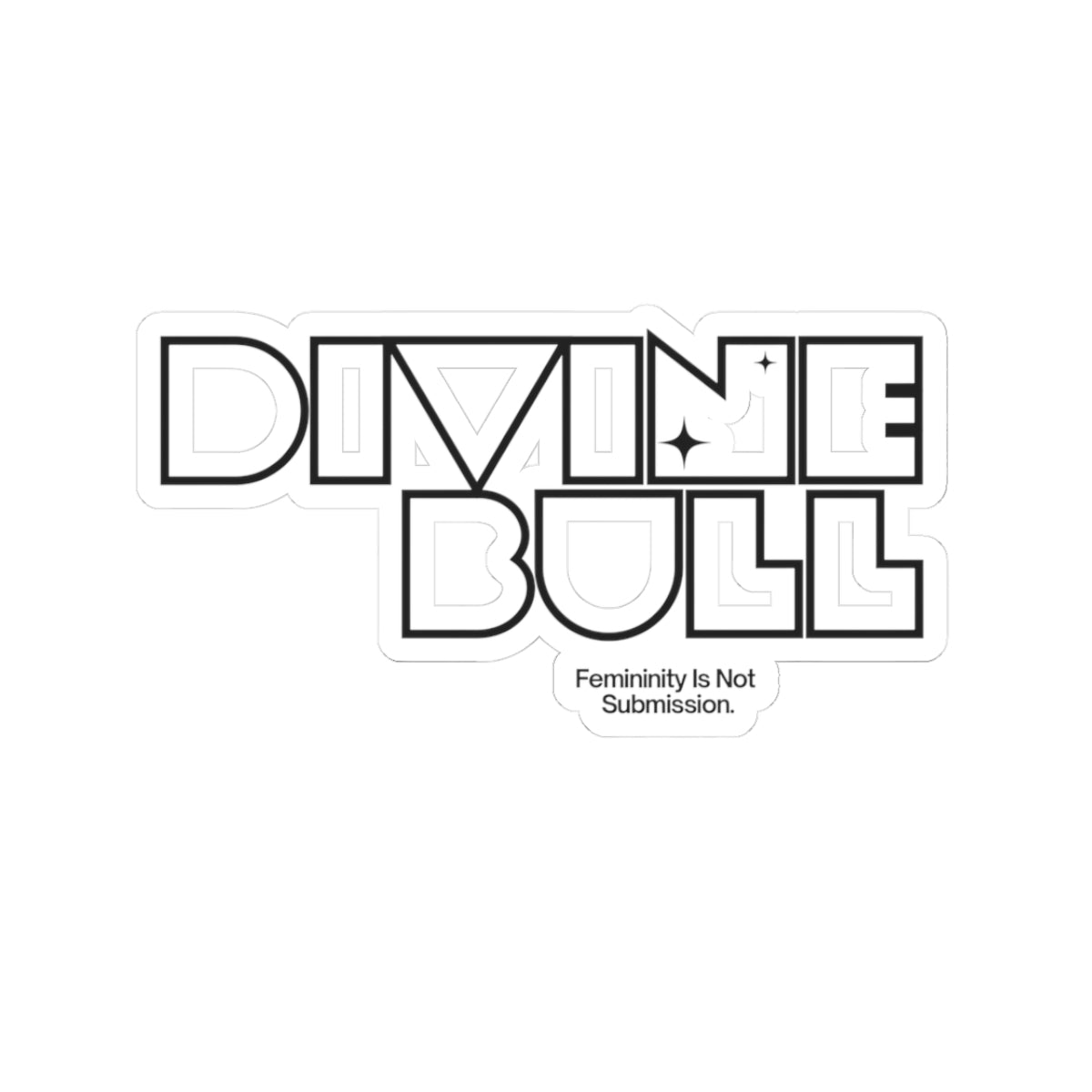 The Divine Bull Logo Sticker – Minimal Luxe Vinyl Decal